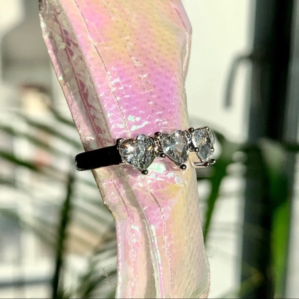 ❤️Heart Shaped Cut 5Pcs 0.5Ct Wedding Diamond Band